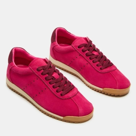 ❤️🔹️ STEVE MADDEN🔹️ Suede Mirage Sneakers in HOT PINK for women - Picture 3 of 7
